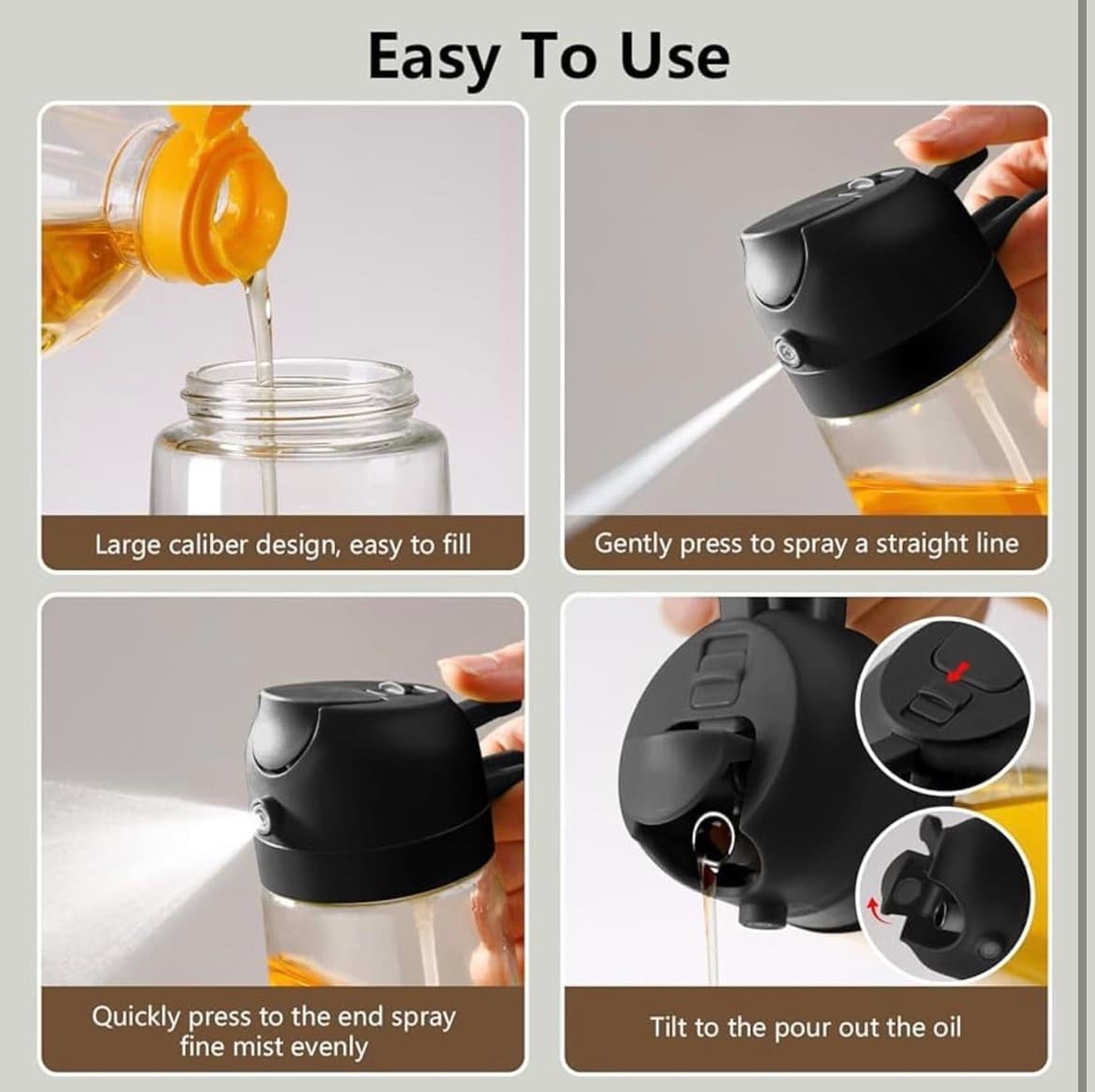 Oil sprayer bottle for cooking — 4