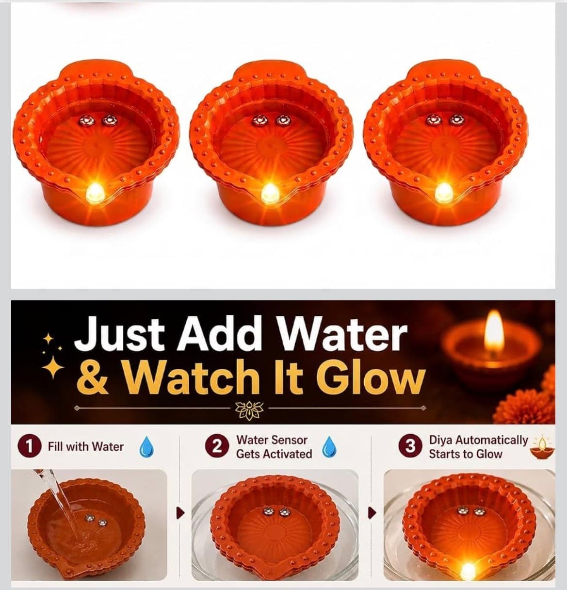 24 PCS DIWALI LED DIYA LIGHTS — 2