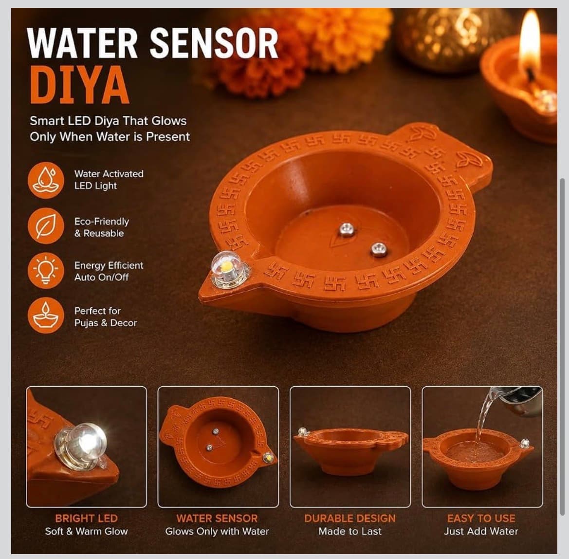 24 PCS DIWALI LED DIYA LIGHTS — 5